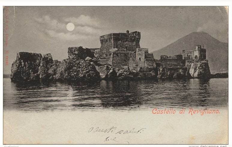 Cartolina storica del Castello di Rovigliano